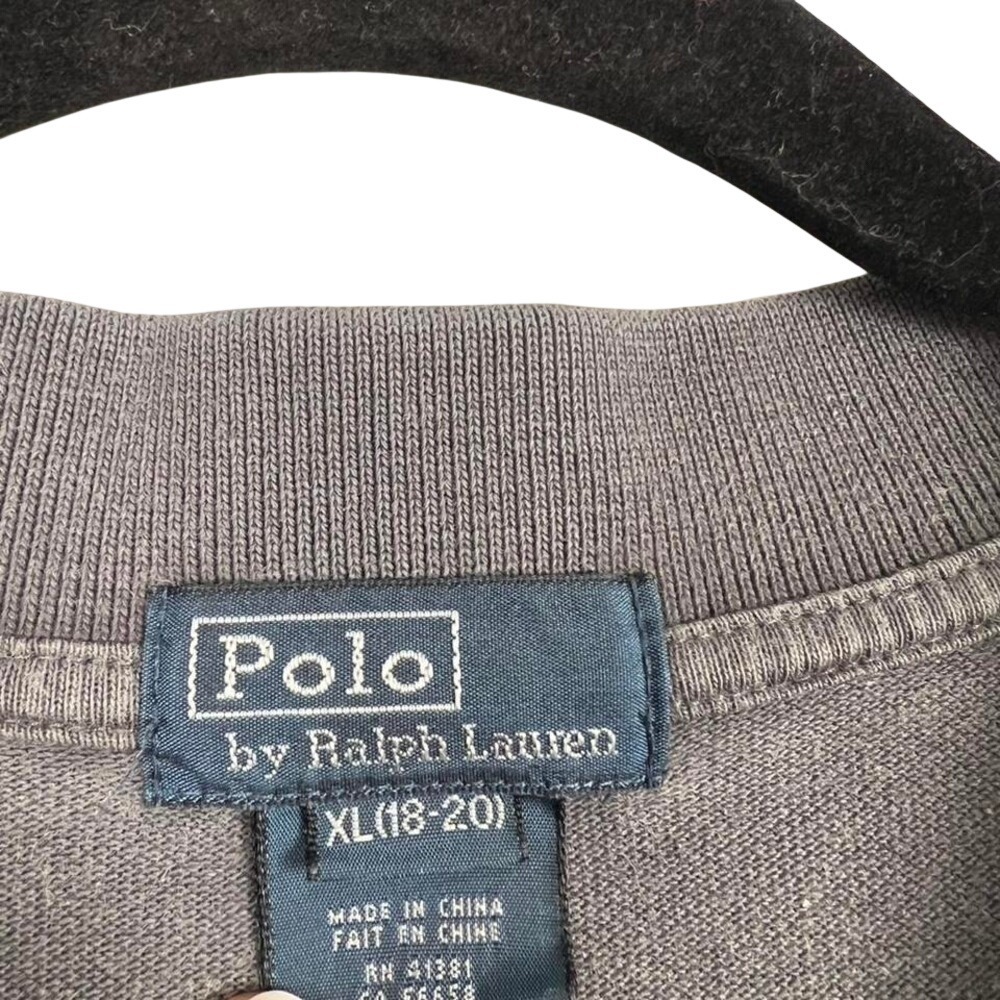 Polo Ralph Lauren Kids XL 18-20 Gray Short‎ Sleeve Pique Polo Shirt Pony Logo - Picture 3 of 8